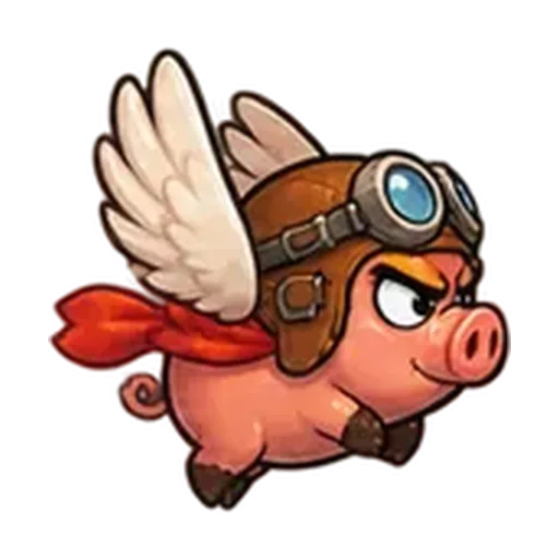 A flying pig enemy