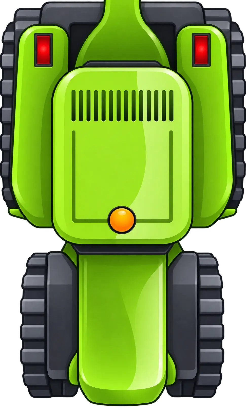 A tractor approaching the tree