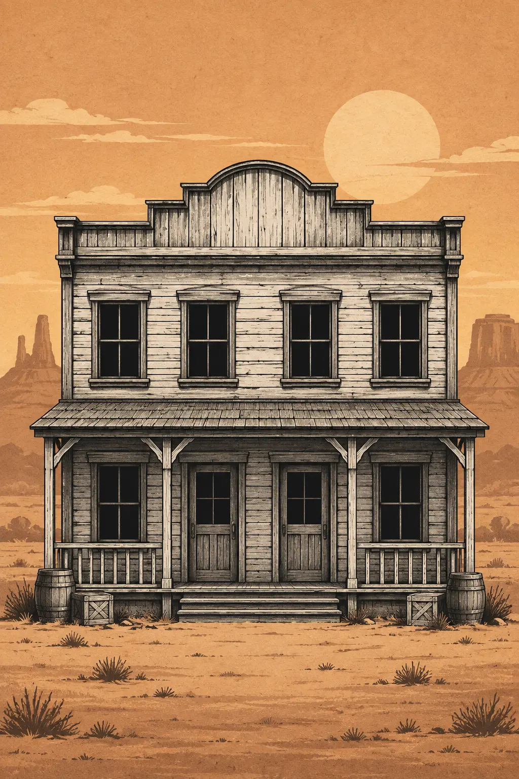 The first western building in The Duel