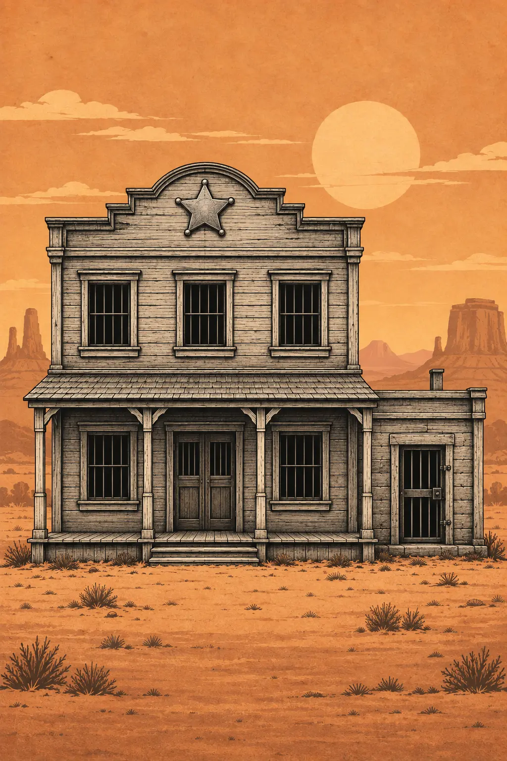 A later western building in The Duel